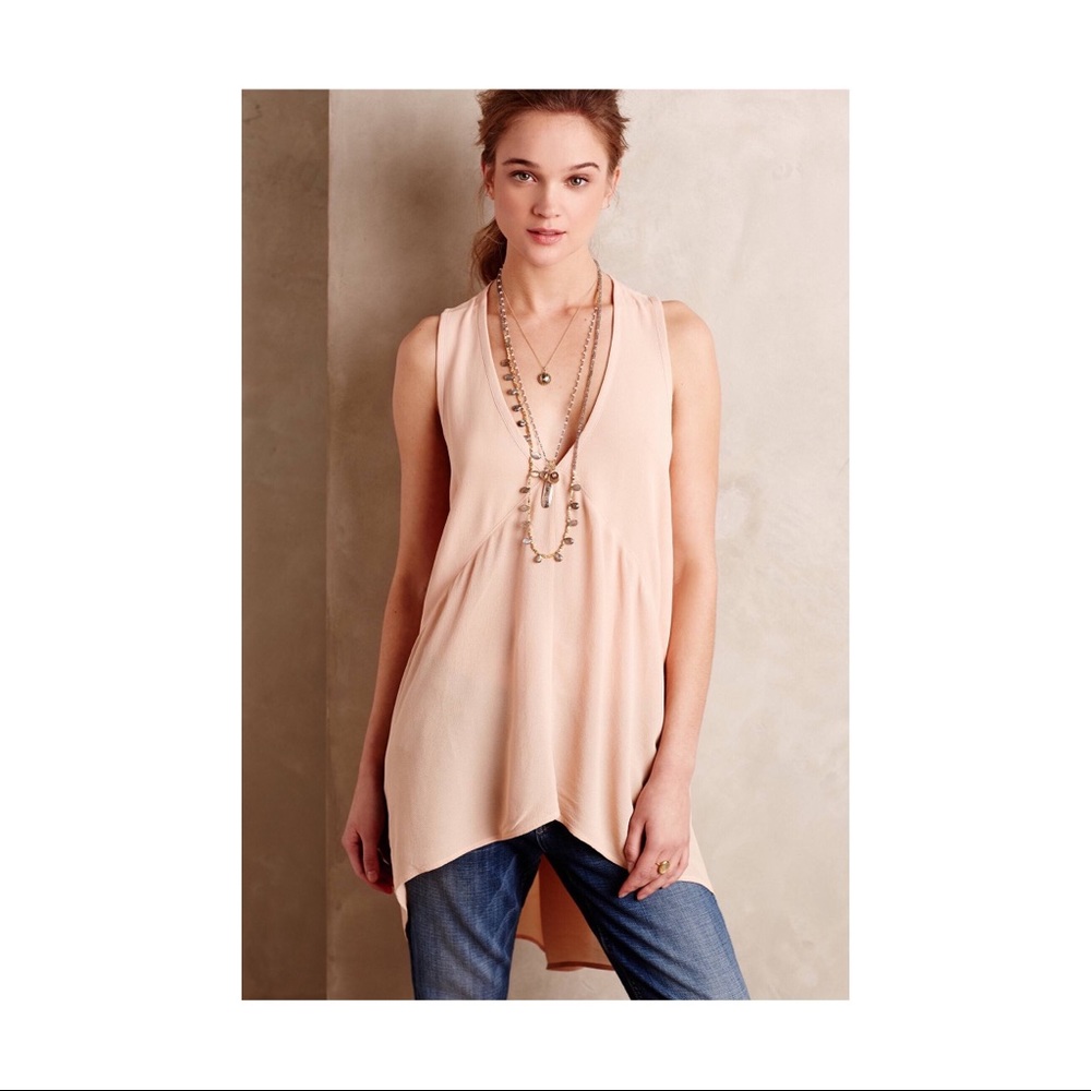 NWT: Anthropologie Peach Tunic Tank